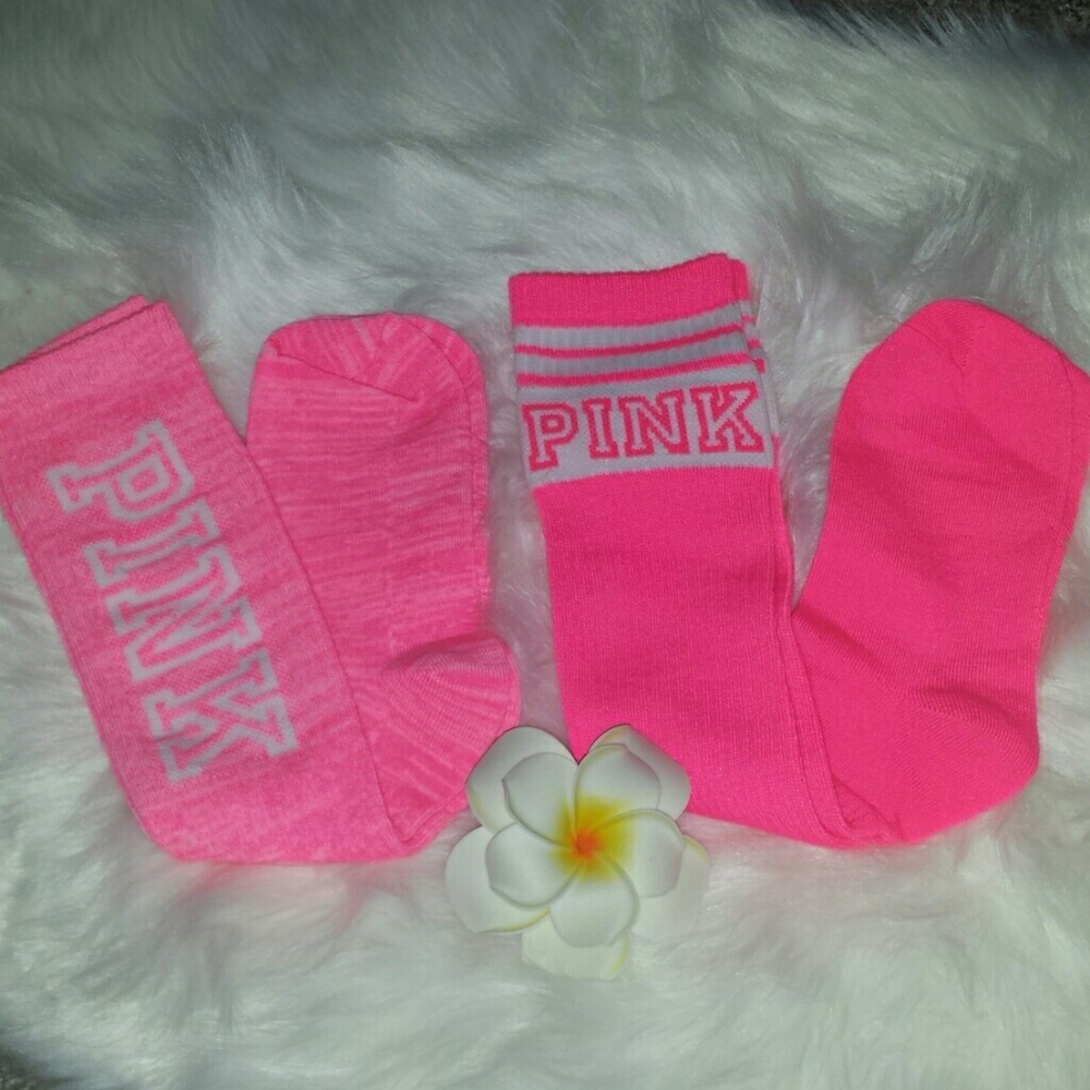 2 Pink Knee high Socks